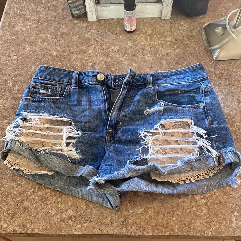 American eagle size 10 denim shorts